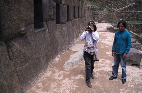 Peruvian photographer at Ollantaytambo